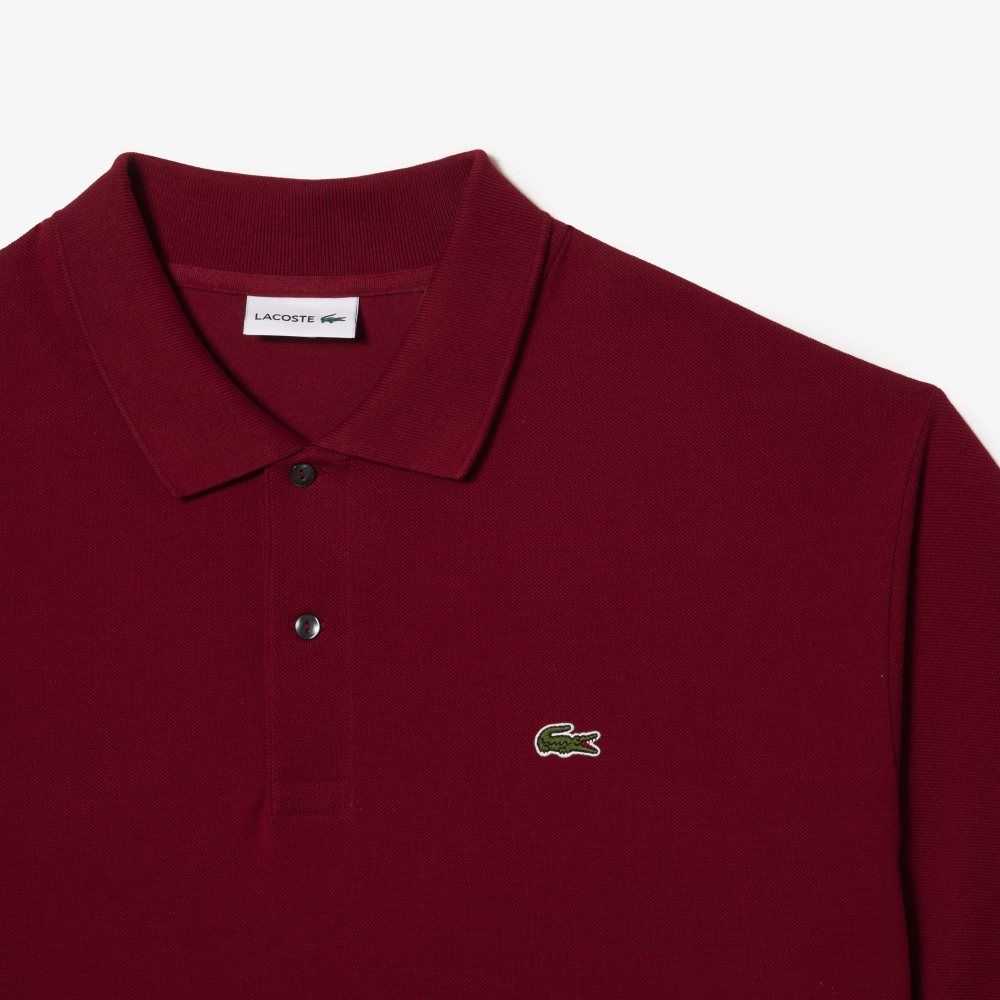 Lacoste Big Fit Bomull Petit Pique Burgunder | 3578-ECUFL