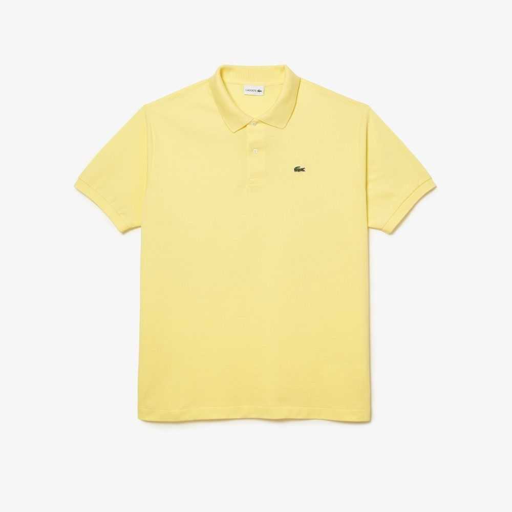 Lacoste Big Fit Bomull Petit Pique Gul | 6295-XAJNU