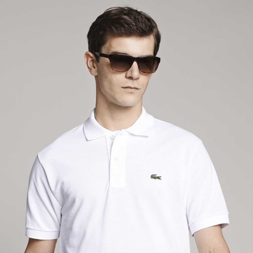 Lacoste Big Fit Bomull Petit Pique Hvite | 4153-AGFPX