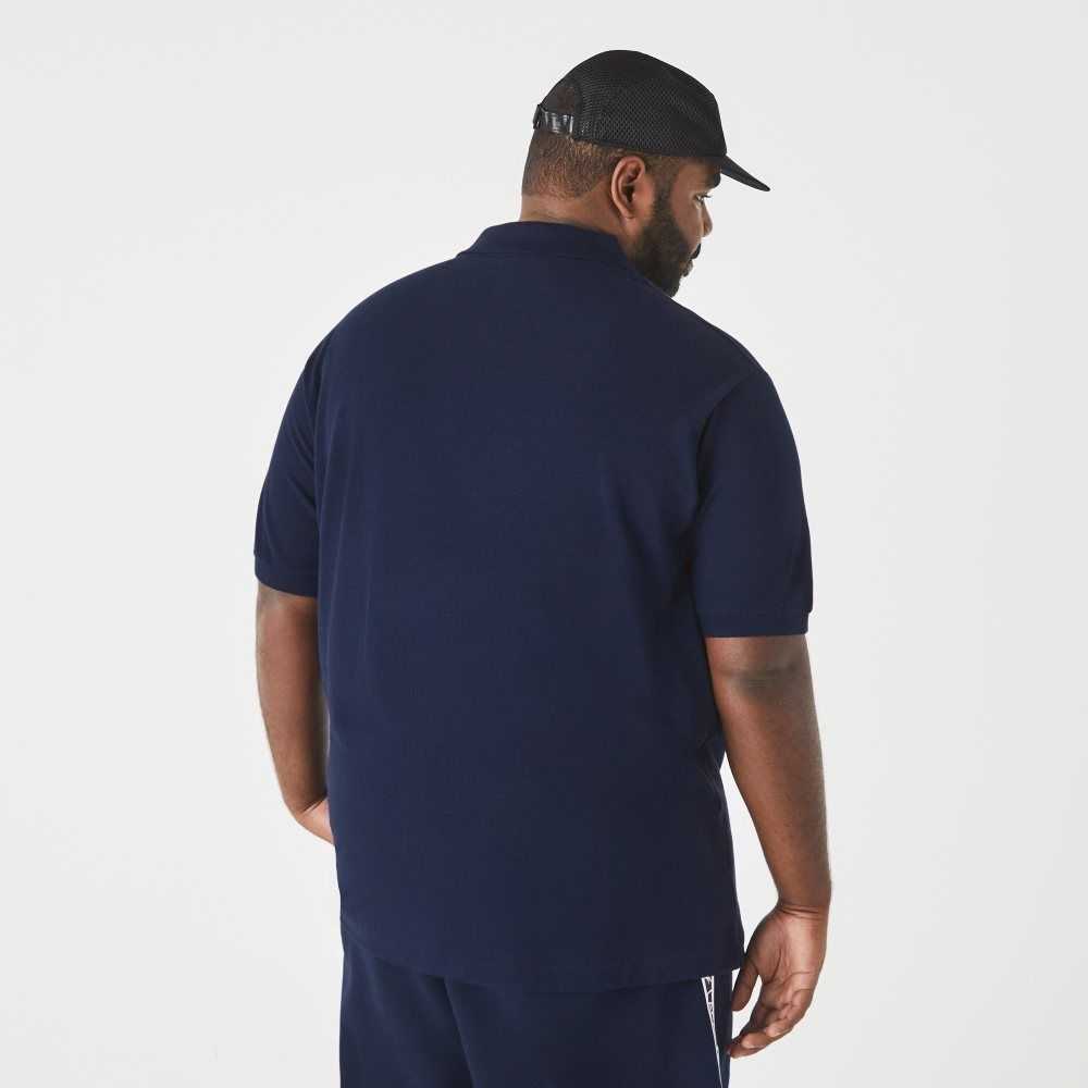 Lacoste Big Fit Bomull Petit Pique Marineblå Blå | 4596-MWJLP