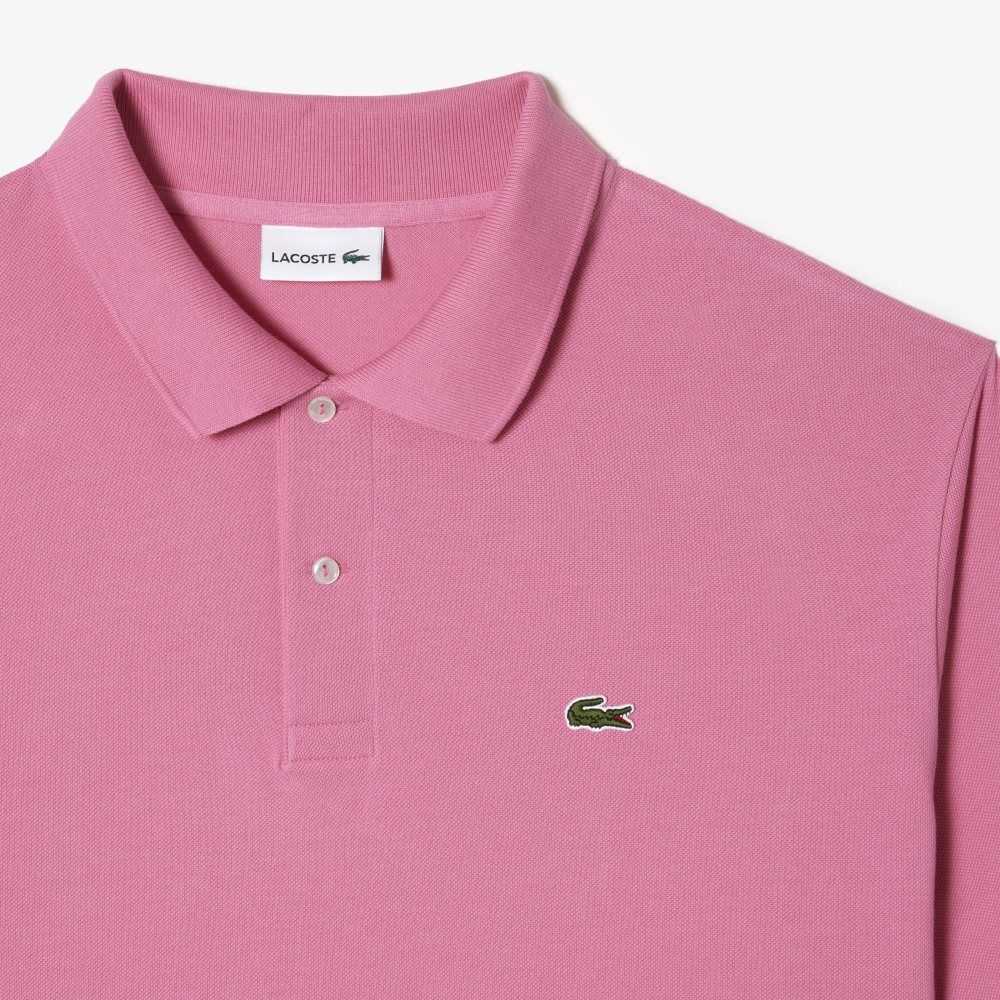 Lacoste Big Fit Bomull Petit Pique Rosa | 0615-FXWNZ