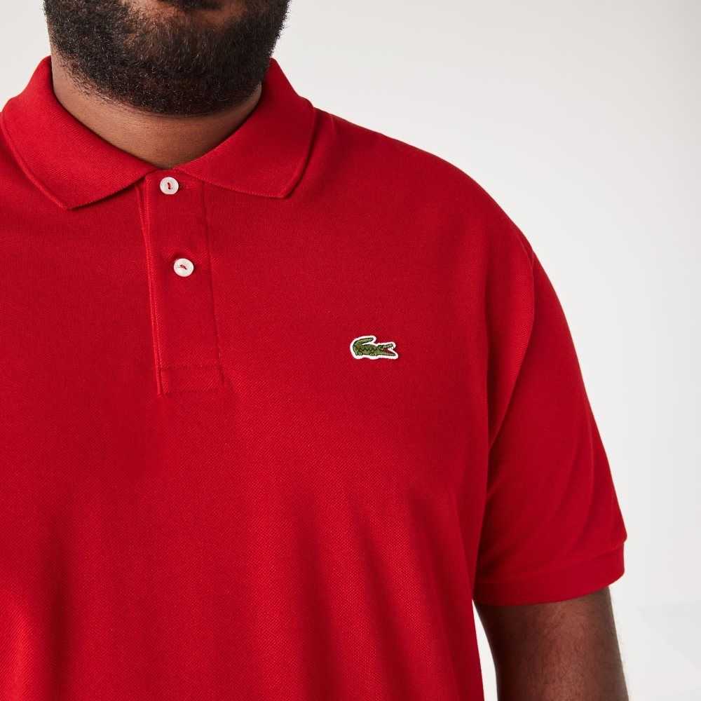 Lacoste Big Fit Bomull Petit Pique Rød | 6827-HTIKV