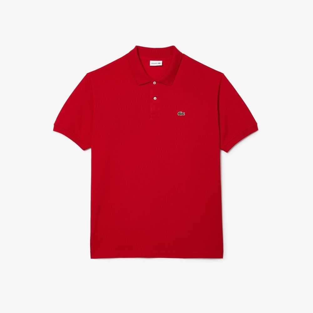 Lacoste Big Fit Bomull Petit Pique Rød | 6827-HTIKV