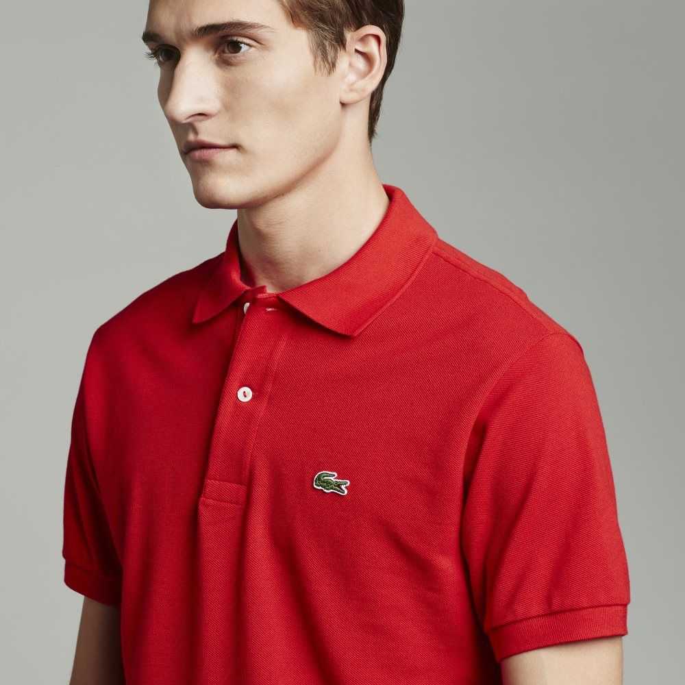 Lacoste Big Fit Bomull Petit Pique Rød | 6827-HTIKV