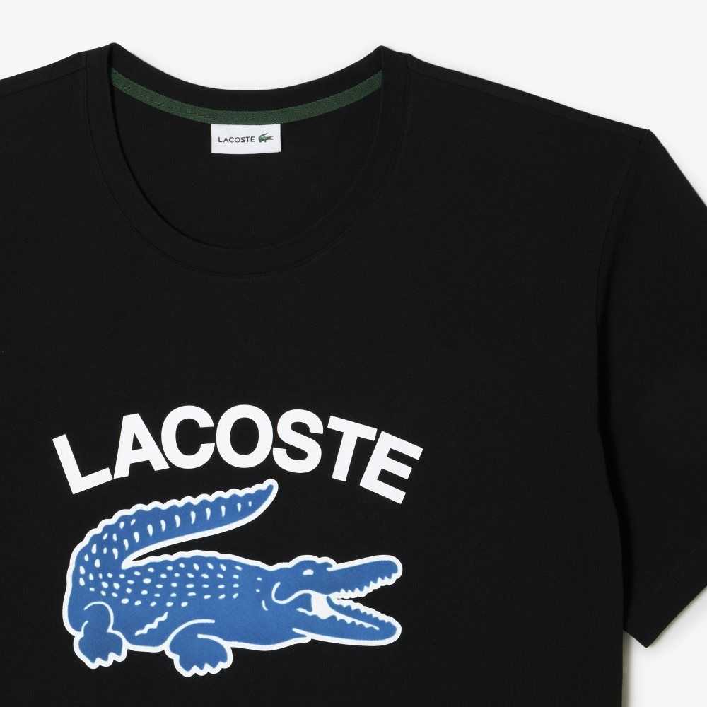 Lacoste Big Fit XXL Logo Svarte | 2159-DXLQJ