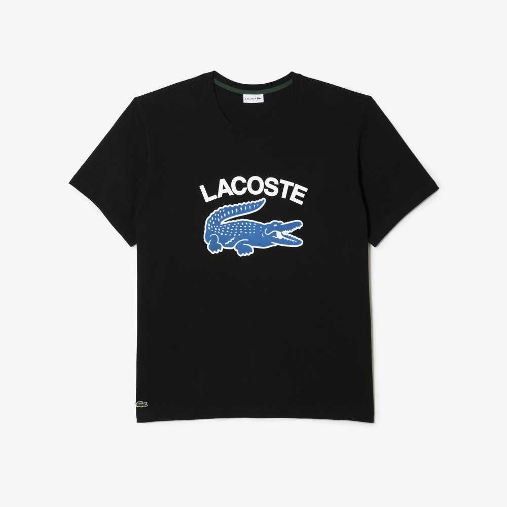 Lacoste Big Fit XXL Logo Svarte | 2159-DXLQJ