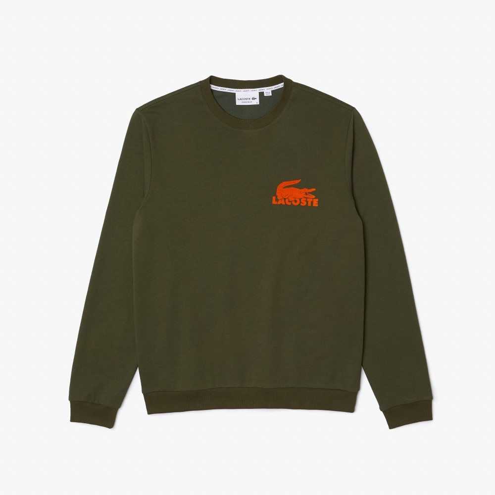 Lacoste Bomull Fleece Lounge Khaki Grønn Oransje | 2741-OFZEV