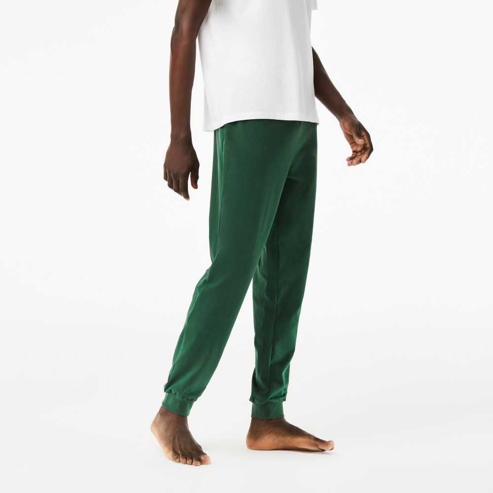 Lacoste Bomull Jersey Pajama Set Hvite Grønn | 8350-JHOXW