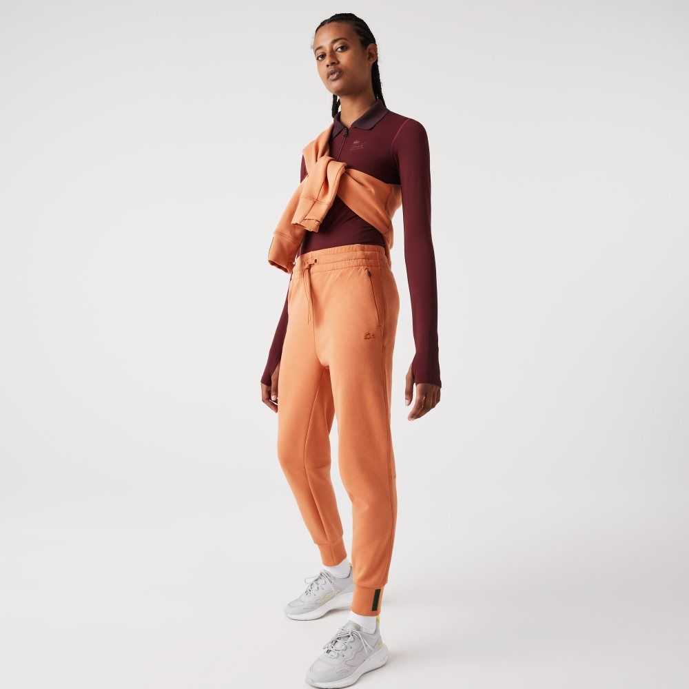 Lacoste Bomull Jersey Trackpants Oransje | 3702-OQGFB