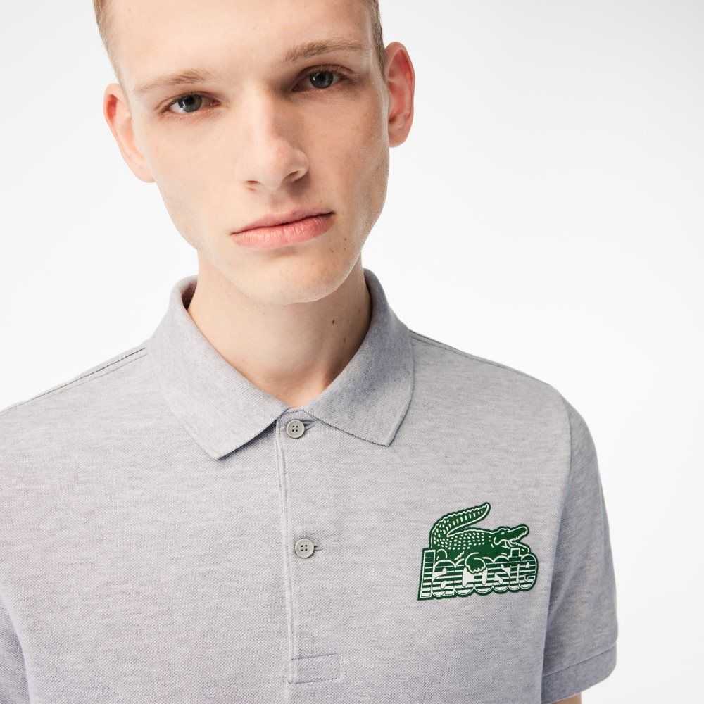 Lacoste Bomull Mini-Pique Grå | 8529-ESDYW