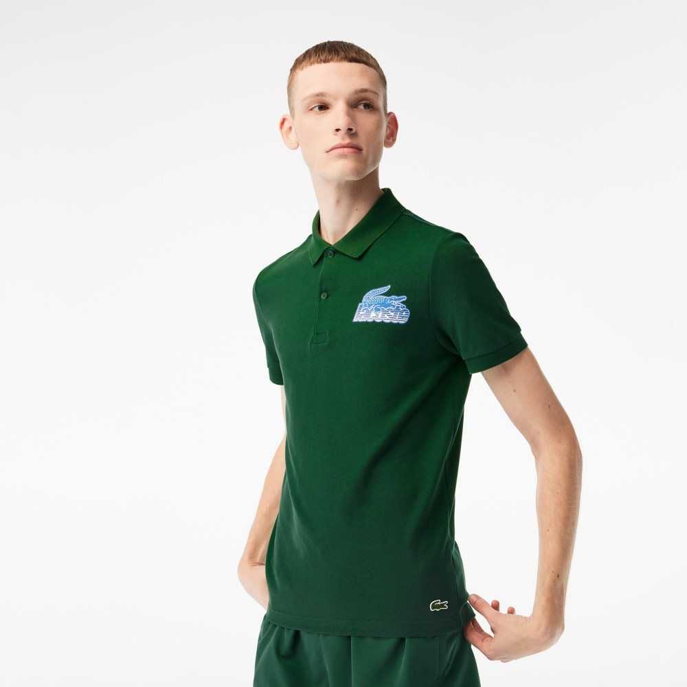 Lacoste Bomull Mini-Pique Grønn | 7948-GFHNC