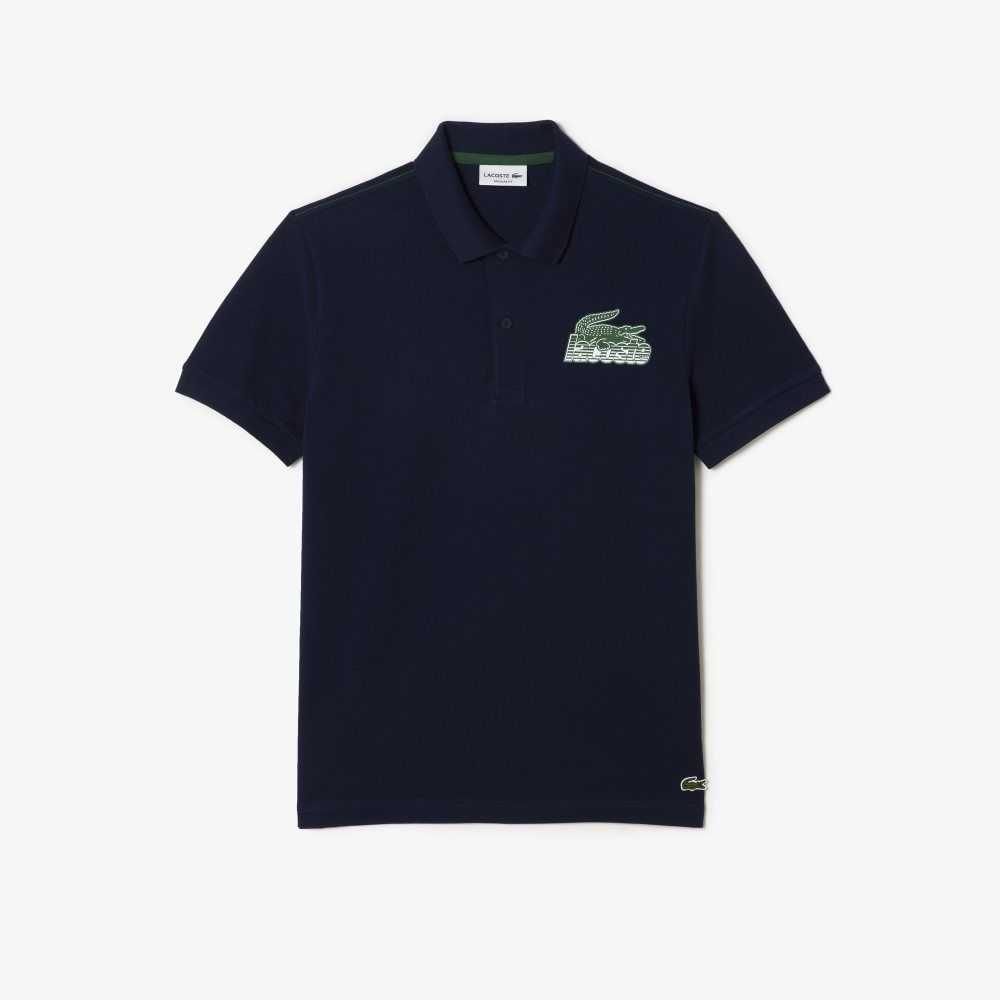 Lacoste Bomull Mini-Pique Marineblå Blå | 1078-IOHEK