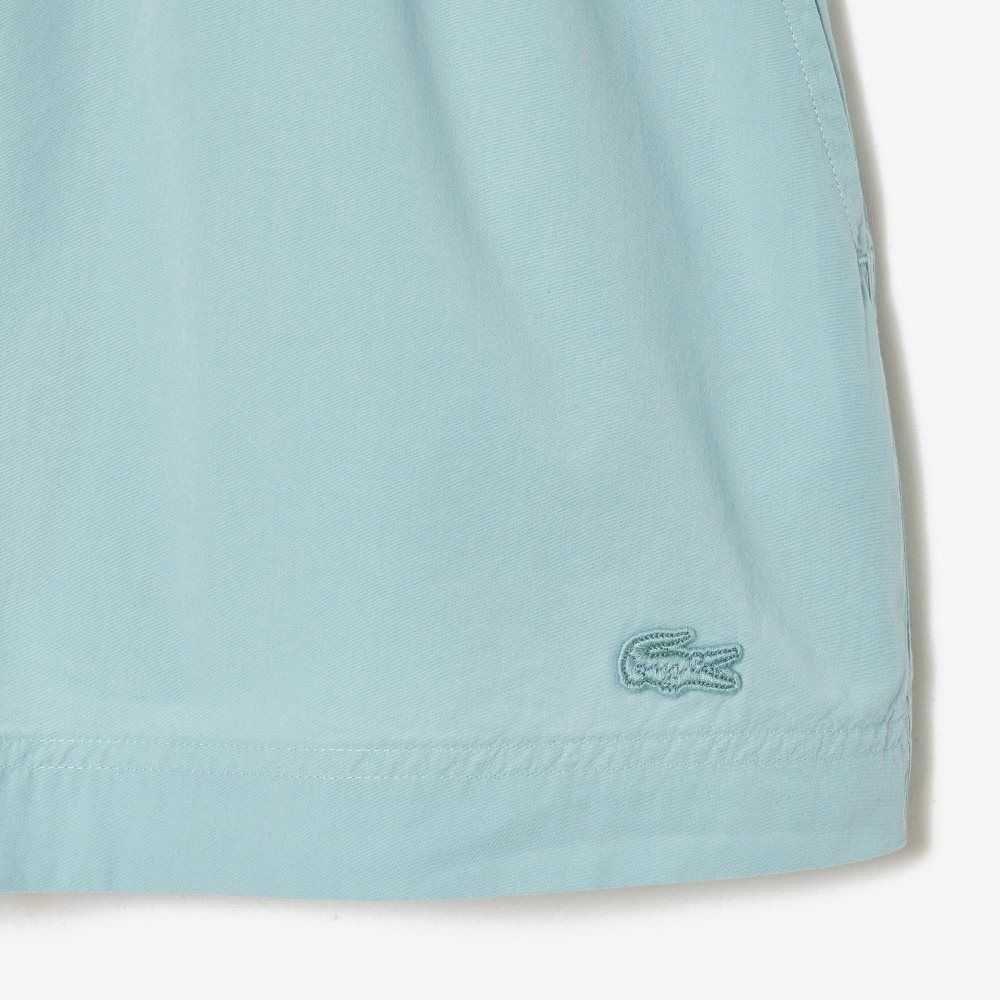 Lacoste Bomull Poplin Blå | 6390-JBTQG