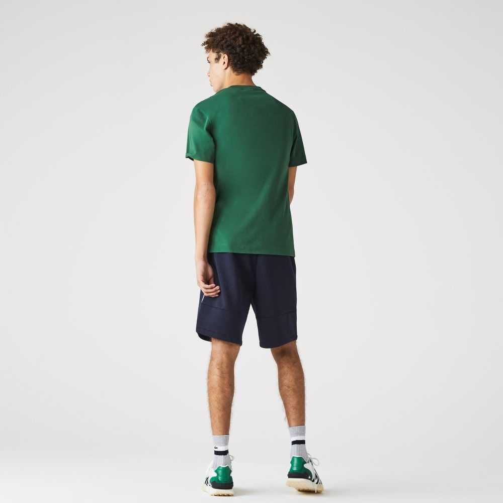 Lacoste Branded Bands Bomull Fleece Blend Shorts Marineblå Blå | 5897-QGPYX