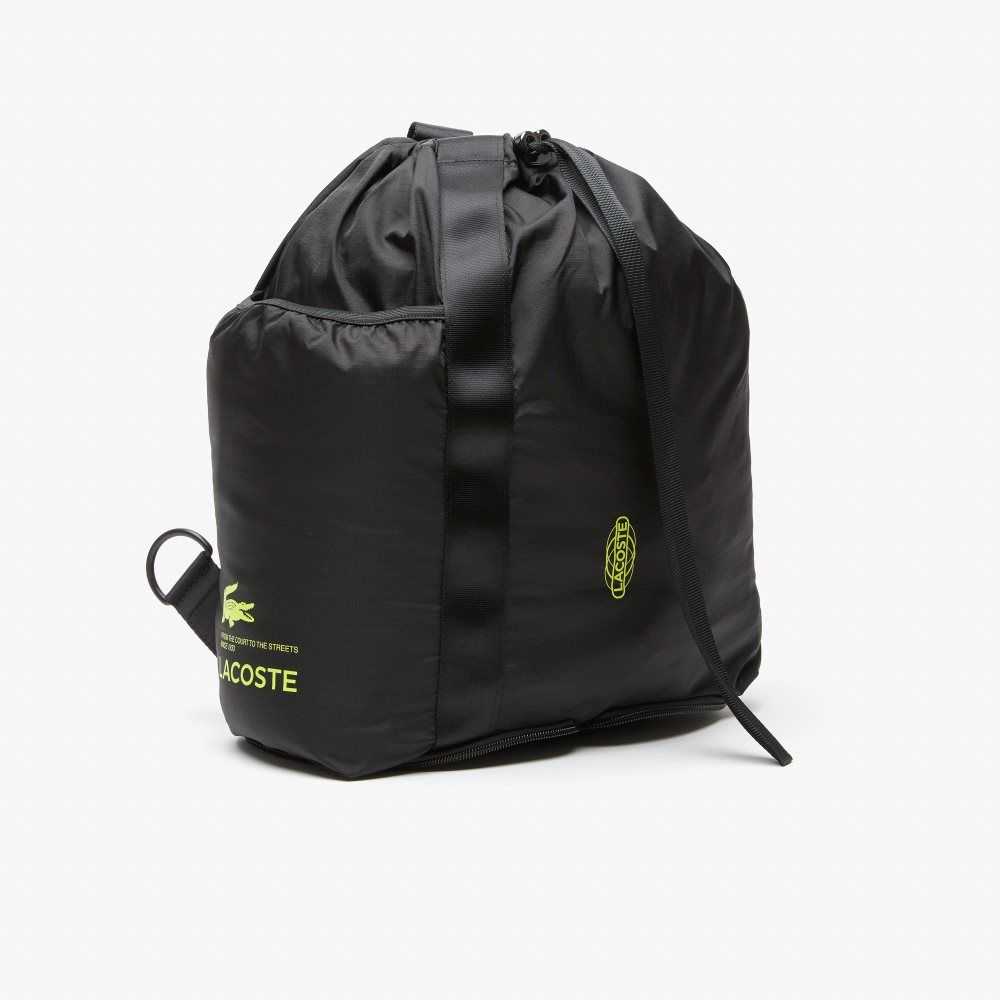 Lacoste Branded Foldable Backpack Lyse Grønn | 2763-ICMFV