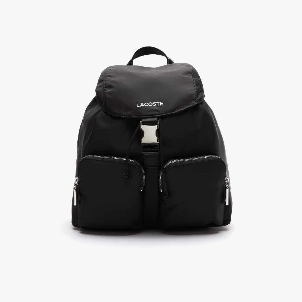 Lacoste Branded Nylon Flap Backpack Multicolor | 5896-EXZCL