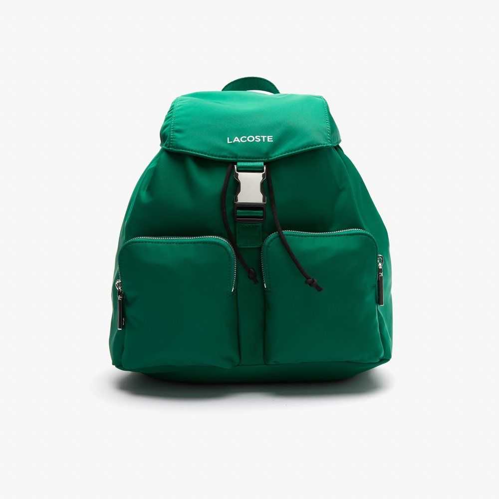 Lacoste Branded Nylon Flap Backpack Multicolor | 8271-VKMTJ