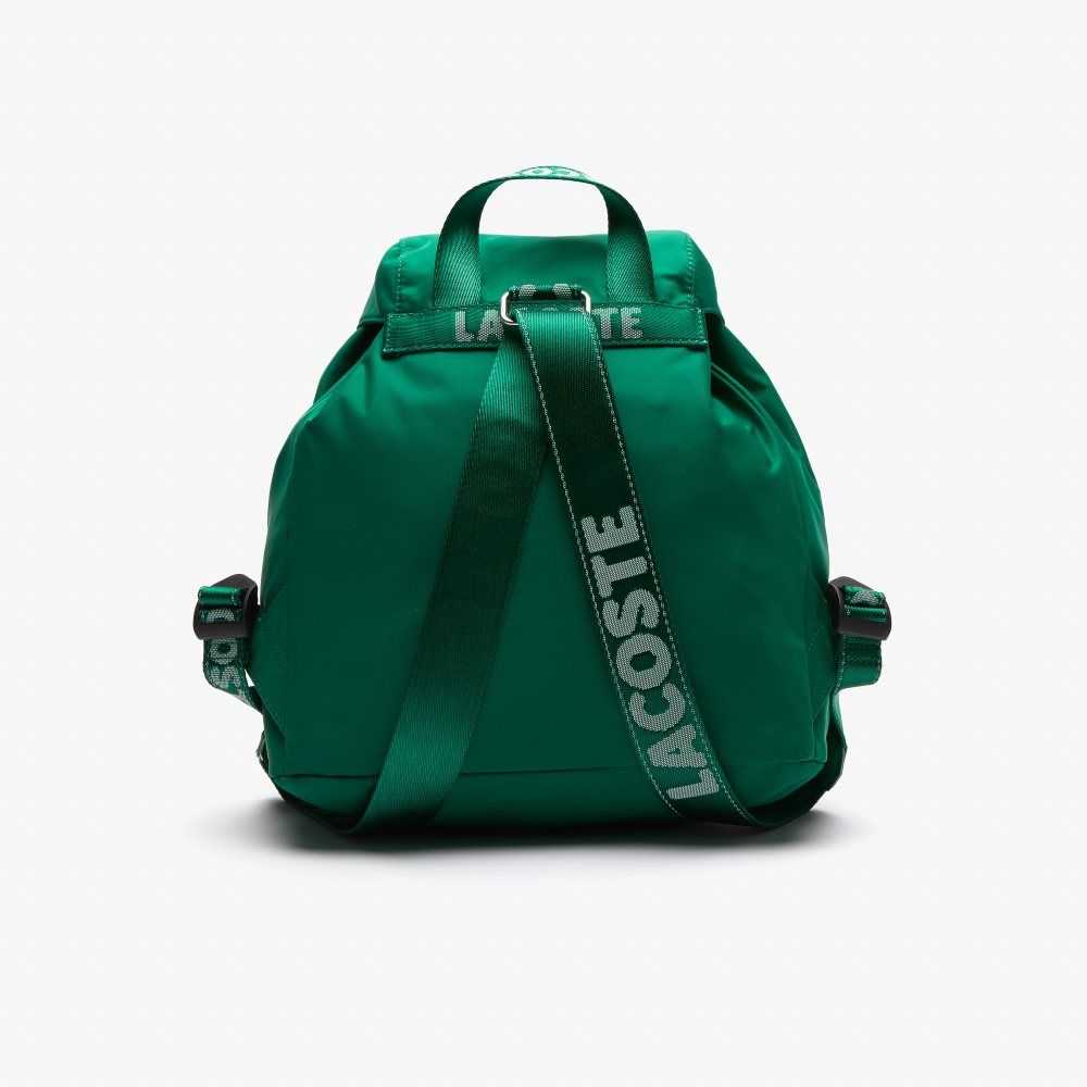 Lacoste Branded Nylon Flap Backpack Multicolor | 8271-VKMTJ