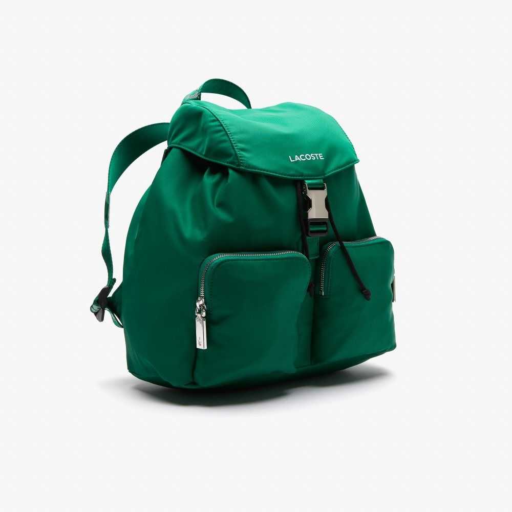 Lacoste Branded Nylon Flap Backpack Multicolor | 8271-VKMTJ