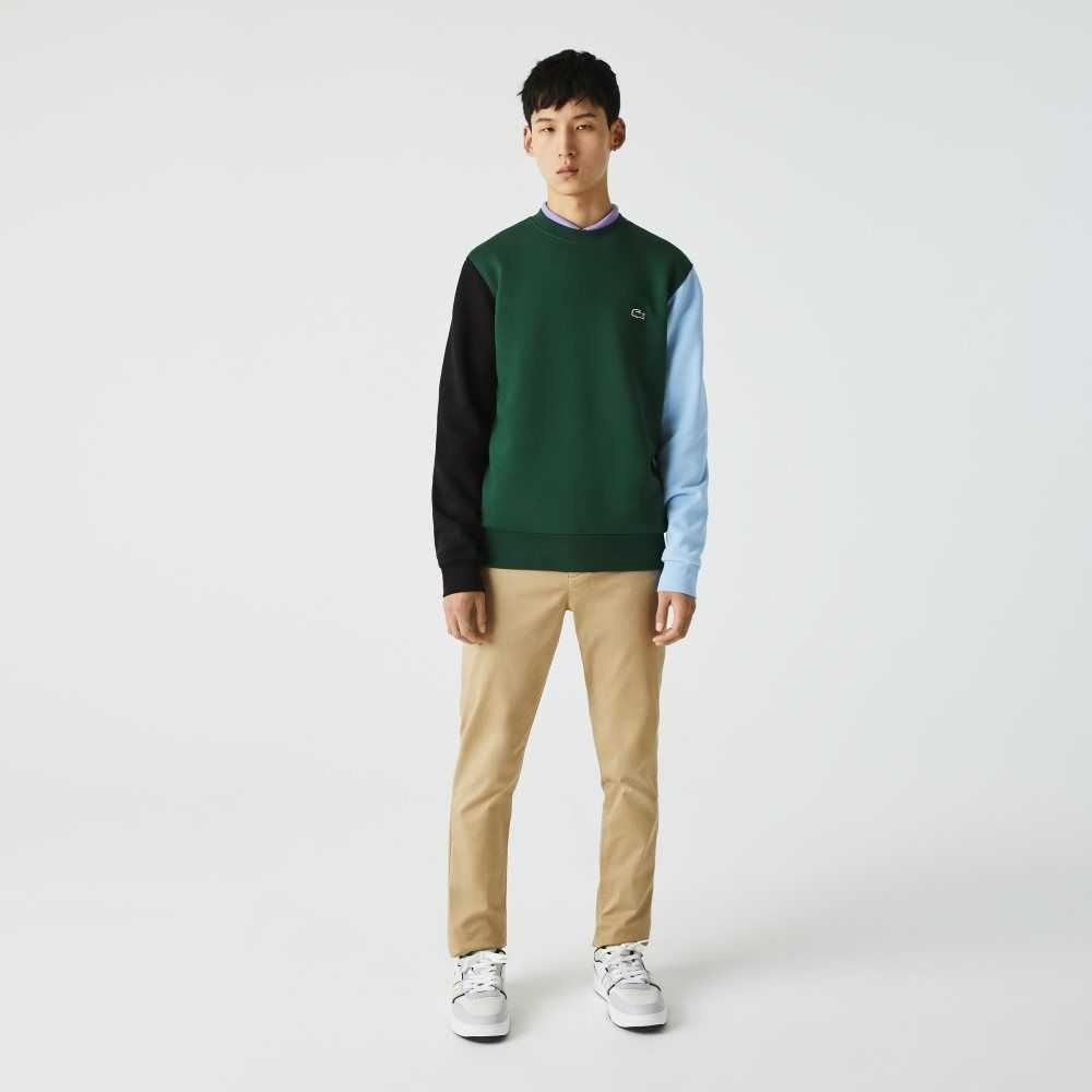 Lacoste Brushed Fleece Grønn Svarte Blå | 0364-YMAWS