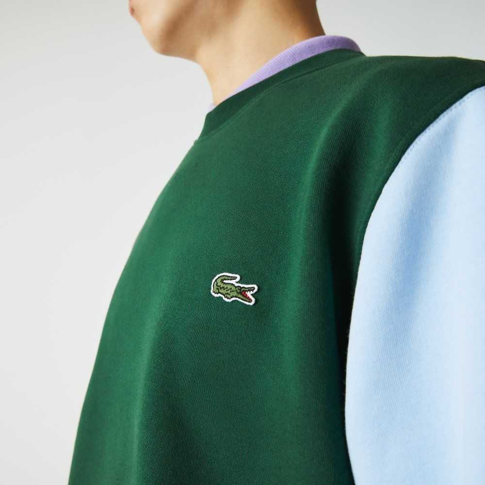 Lacoste Brushed Fleece Grønn Svarte Blå | 0364-YMAWS