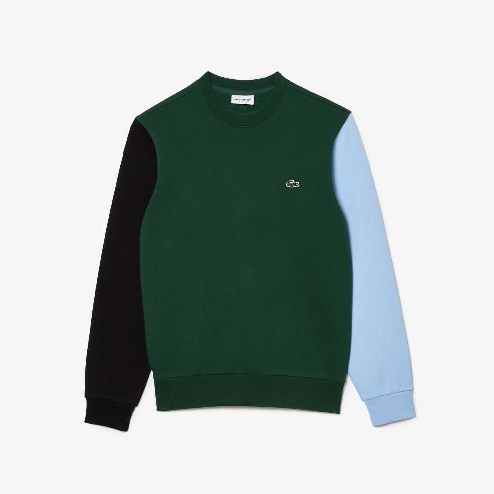 Lacoste Brushed Fleece Grønn Svarte Blå | 0364-YMAWS