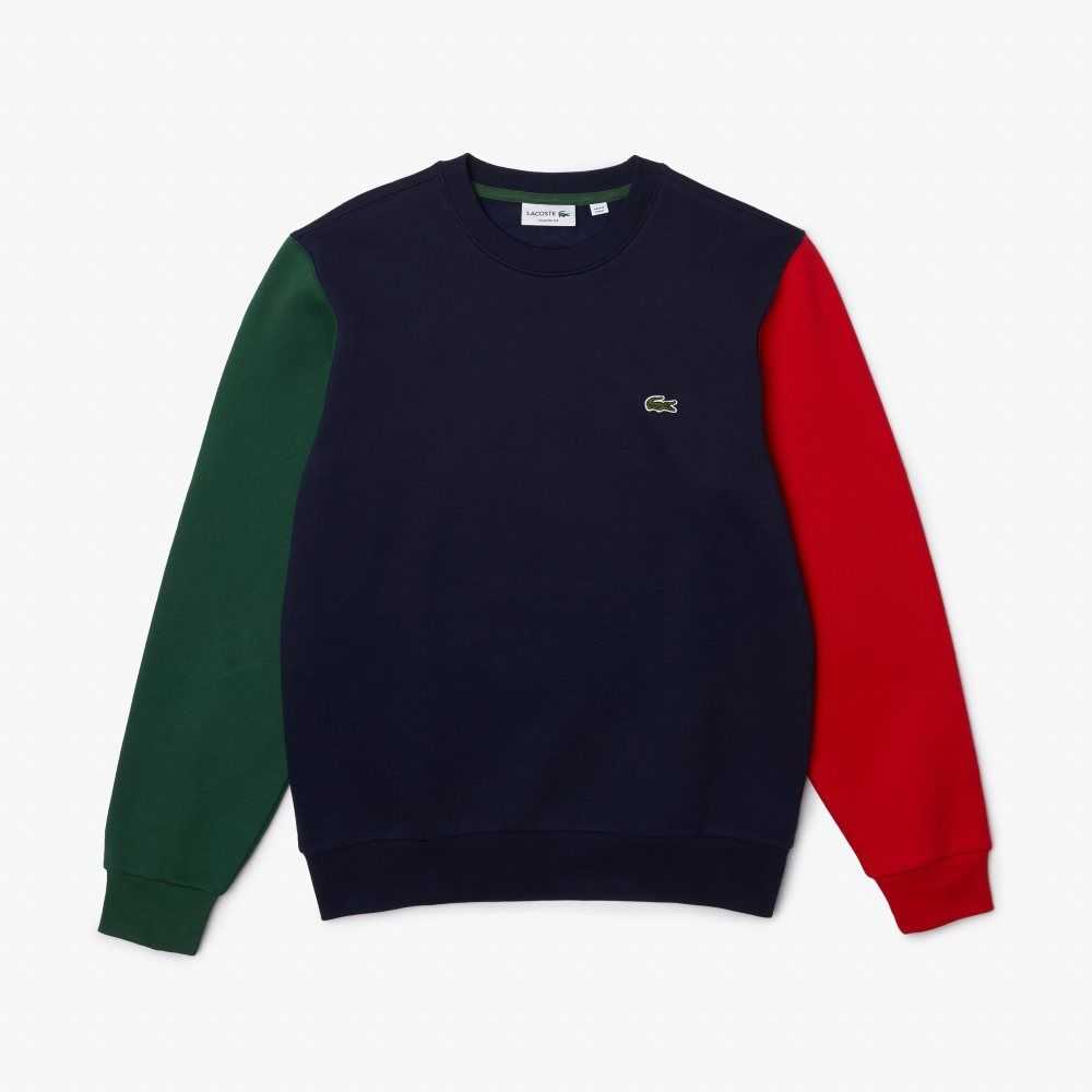 Lacoste Brushed Fleece Marineblå Blå Grønn Rød | 2630-BJIHN