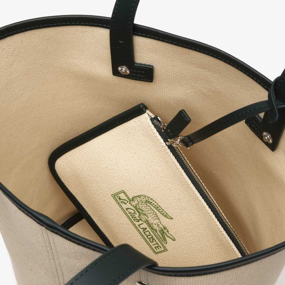 Lacoste Bucket with Removable Pouch Beige | 4501-CFNZD