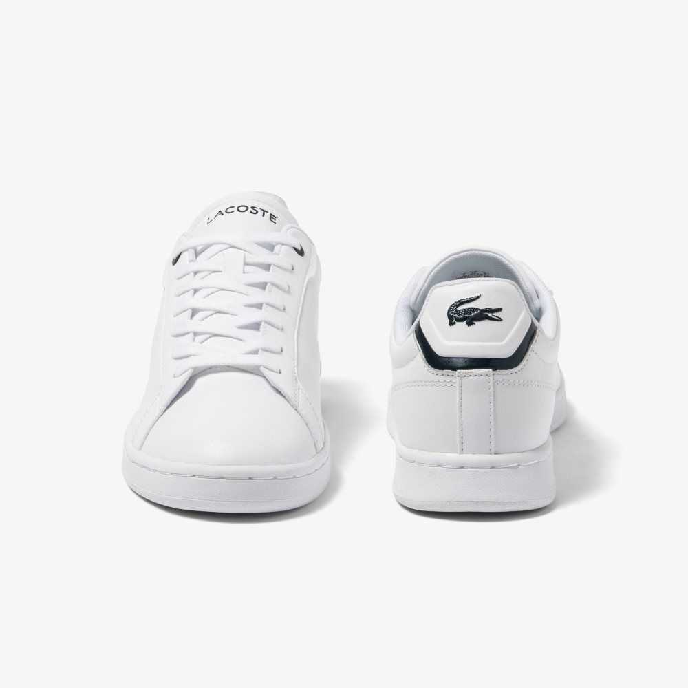 Lacoste Carnaby Pro BL Lær Tonal Hvite Marineblå | 5310-OIAYX