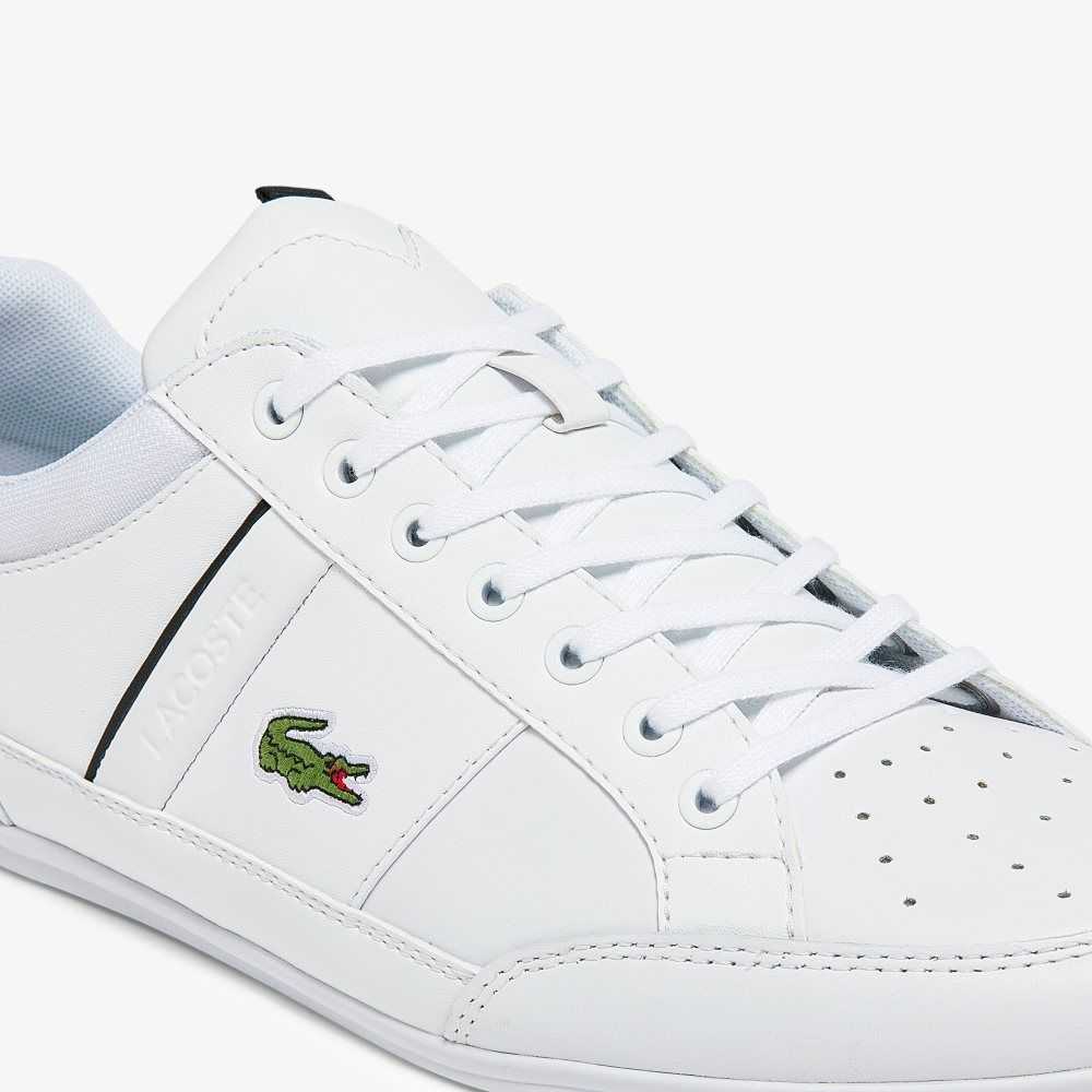 Lacoste Chaymon Lær Hvite Svarte | 2461-MFSHE