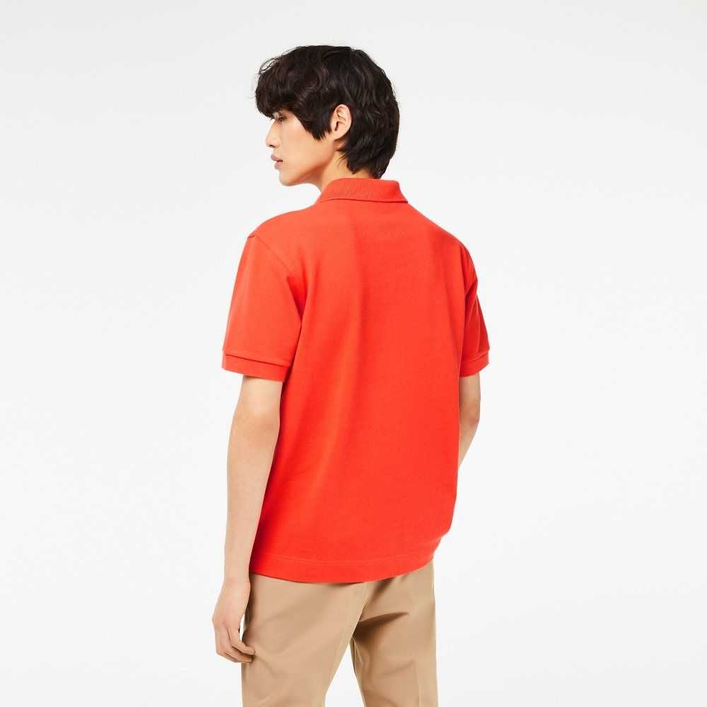 Lacoste Classic Fit Heavy Bomull Pique L.12.21 Oransje | 9705-VKSOU