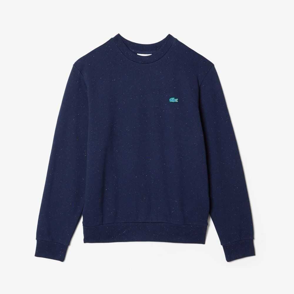 Lacoste Classic Fit Speckled Print Fleece Marineblå Blå | 9647-KDCUA