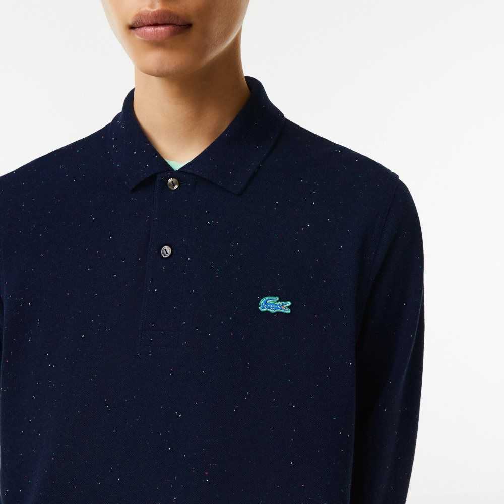 Lacoste Classic Fit Speckled Print Marineblå Blå | 6072-HFQUJ