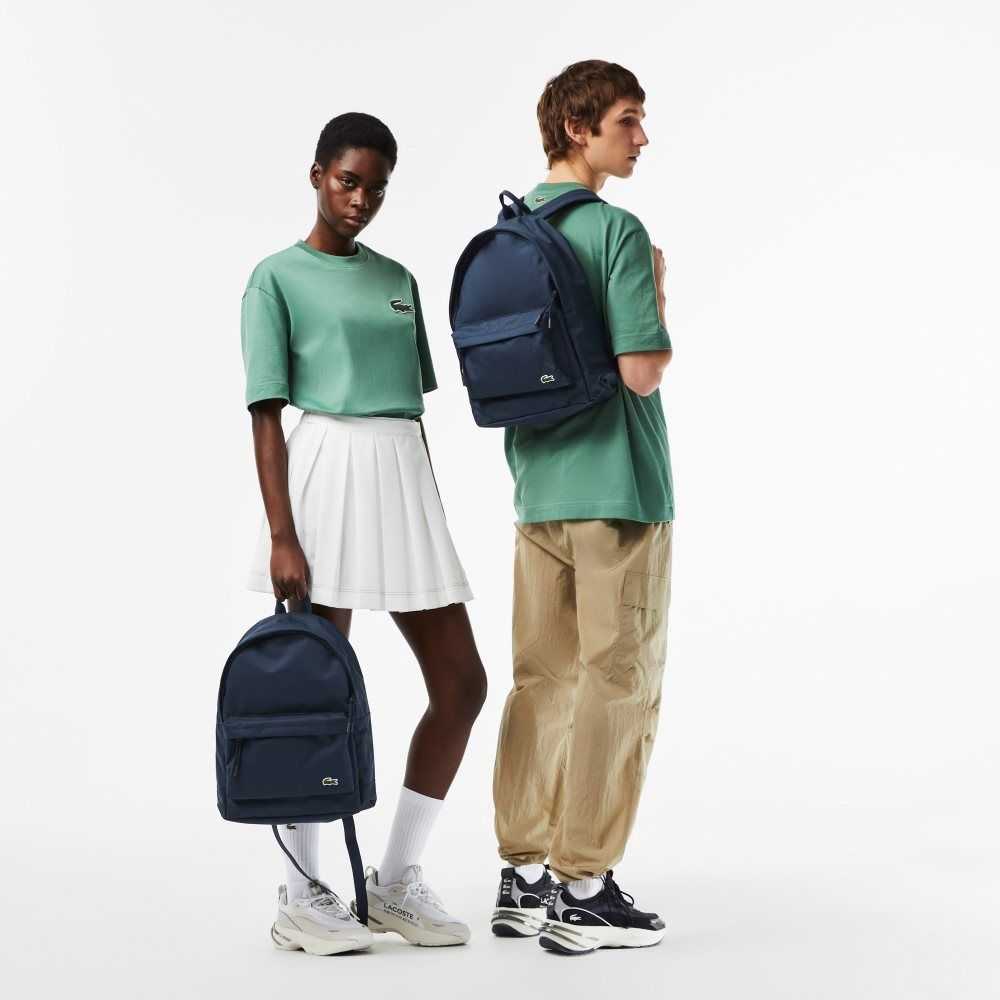 Lacoste Computer Compartment Backpack Marineblå | 1094-BKSMQ