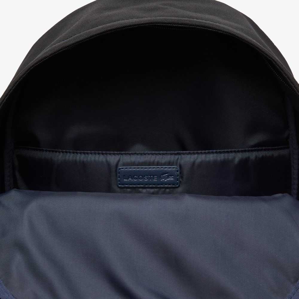 Lacoste Computer Compartment Backpack Svarte | 5142-TAWKF