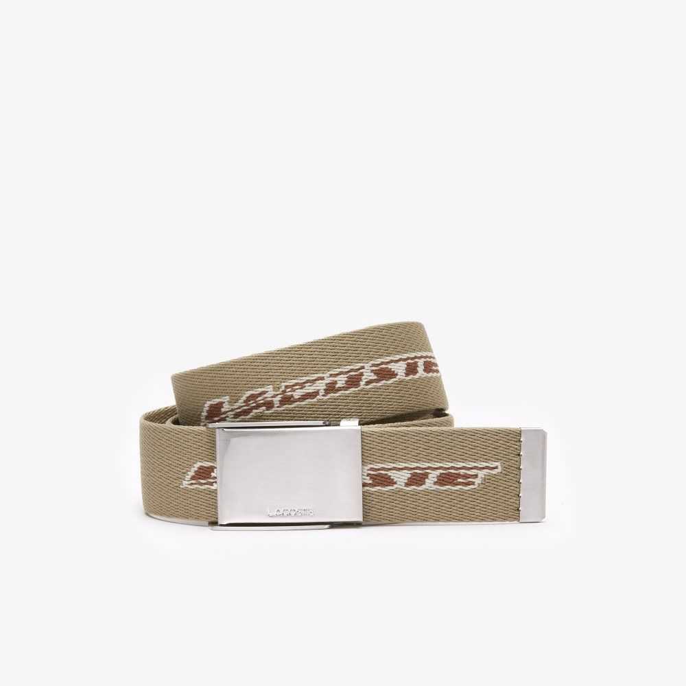 Lacoste Contrast Logo Print Belt Multicolor | 7602-GWXUR