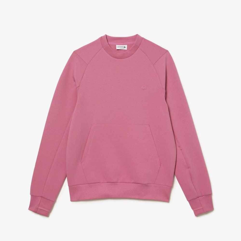 Lacoste Crew Neck Kangaroo Pocket Bomull Blend Rosa | 5983-XCKPY