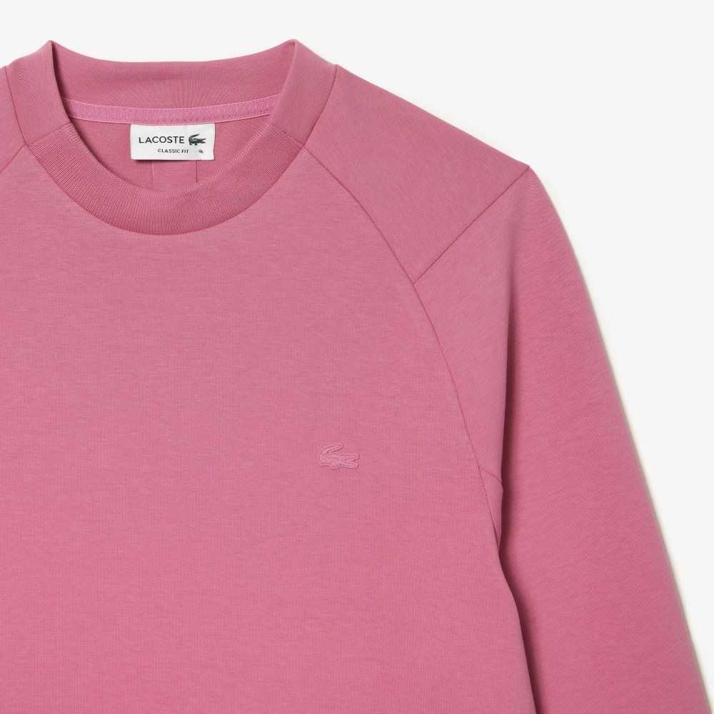 Lacoste Crew Neck Kangaroo Pocket Bomull Blend Rosa | 5983-XCKPY