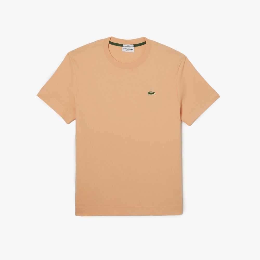 Lacoste Crew Neck Organic Bomull Lyse Oransje | 8529-IMLVE