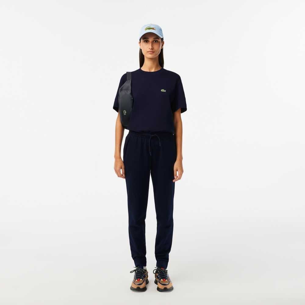 Lacoste Crew Neck Organic Bomull Marineblå Blå | 9624-QWCGZ