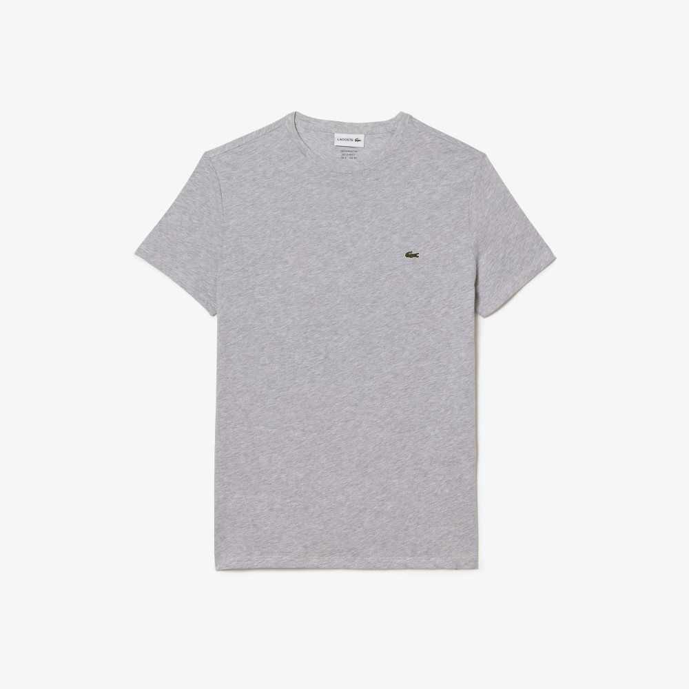 Lacoste Crew Neck Pima Bomull Jersey Grå | 9640-KPCJR