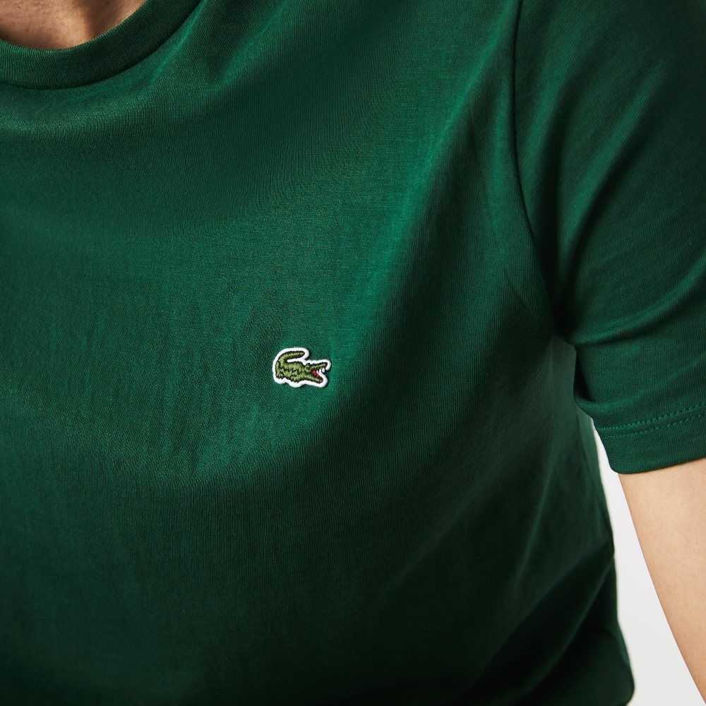 Lacoste Crew Neck Pima Bomull Jersey Grønn | 3157-CLTMY