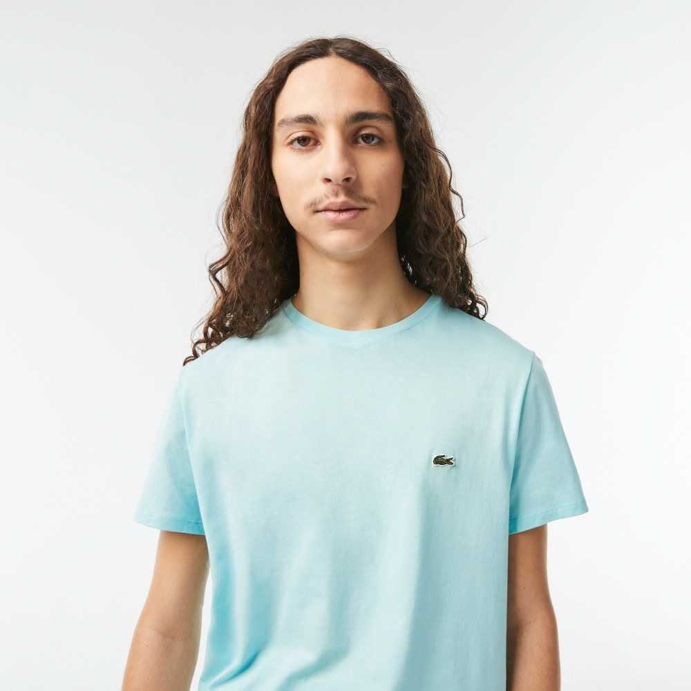 Lacoste Crew Neck Pima Bomull Jersey Mint | 7321-JFRXO