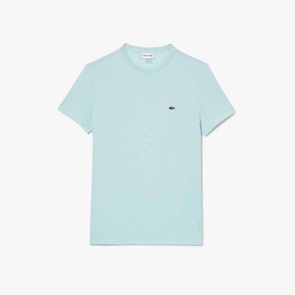 Lacoste Crew Neck Pima Bomull Jersey Mint | 7321-JFRXO