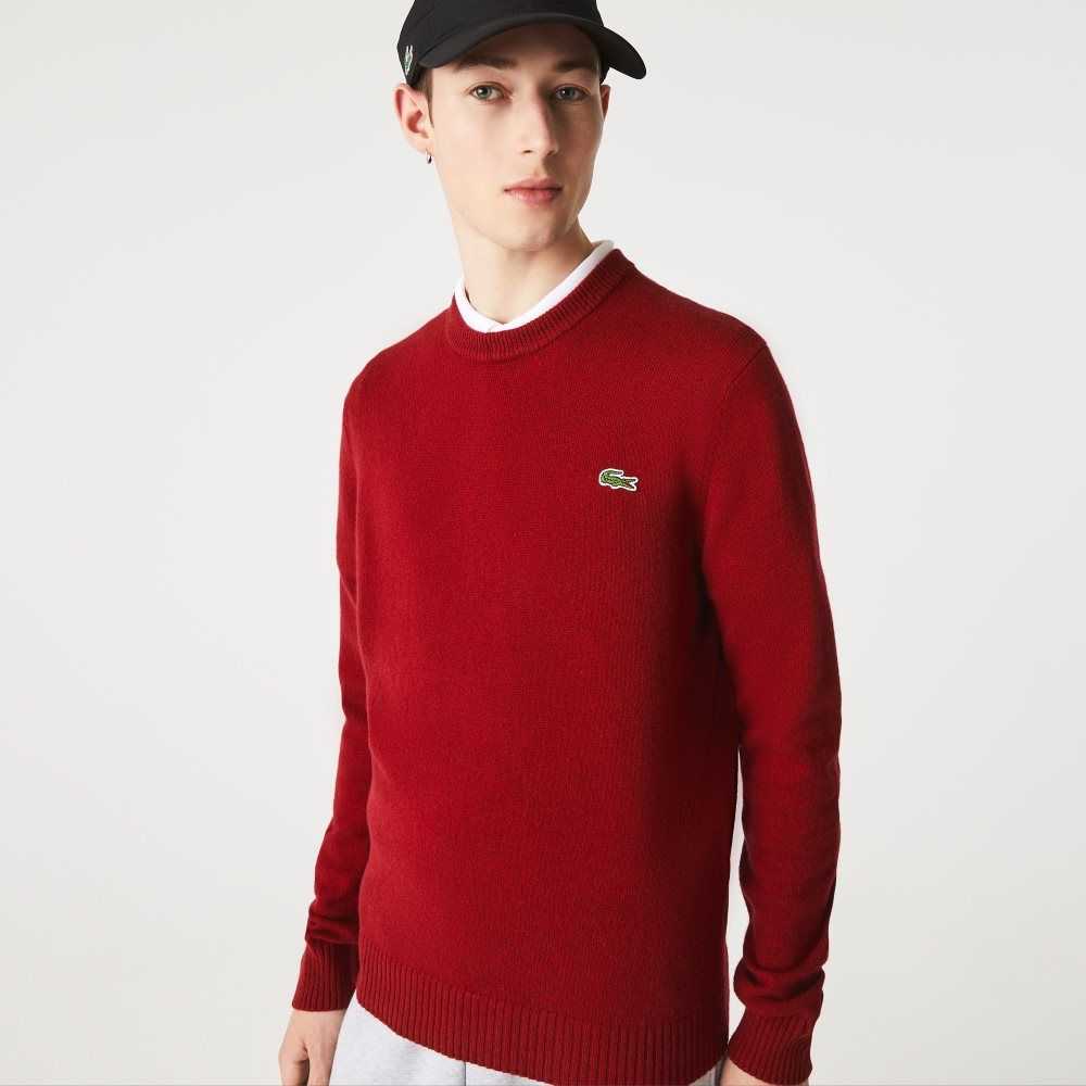 Lacoste Crew Neck Ull Burgunder | 4263-ADHQU