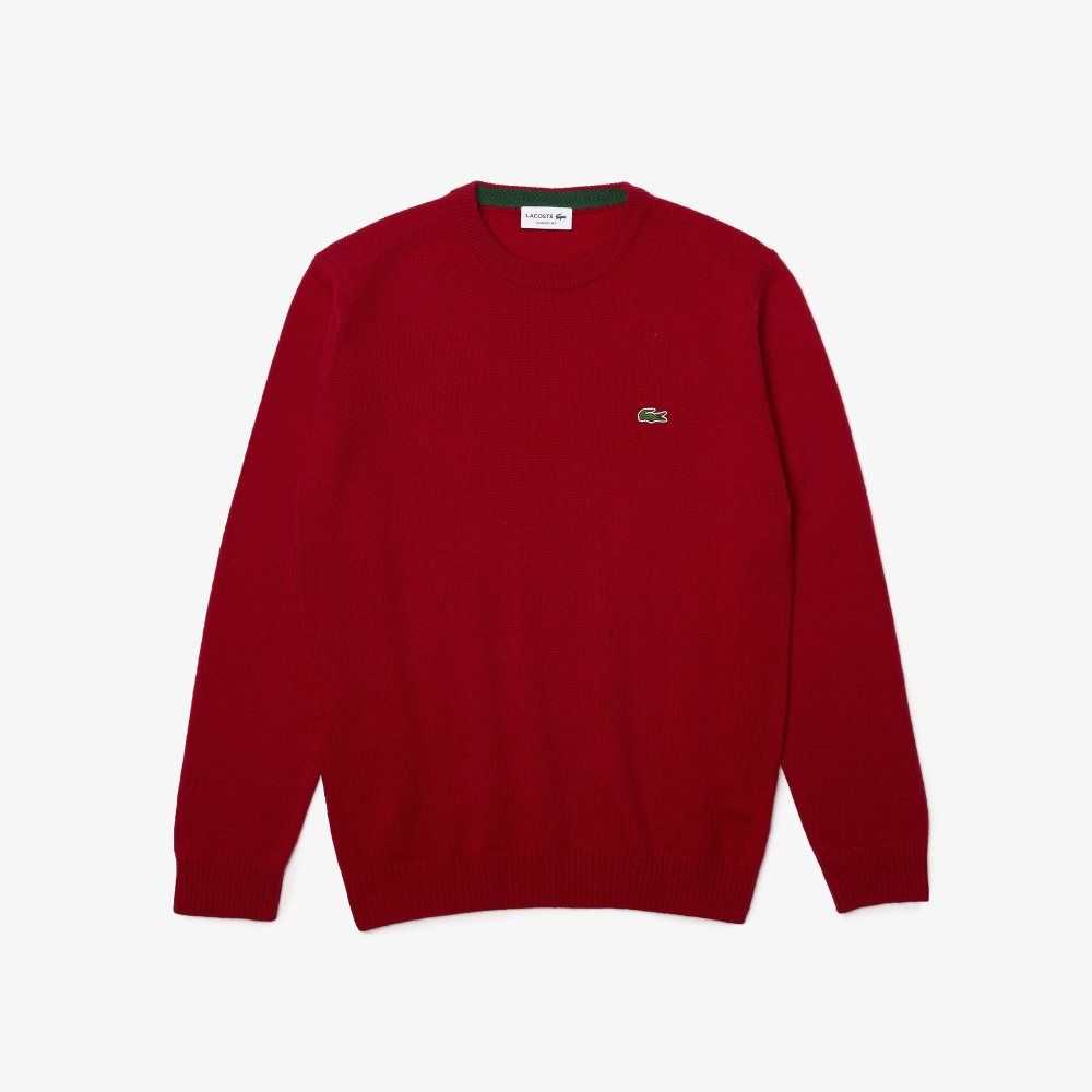 Lacoste Crew Neck Ull Burgunder | 4263-ADHQU