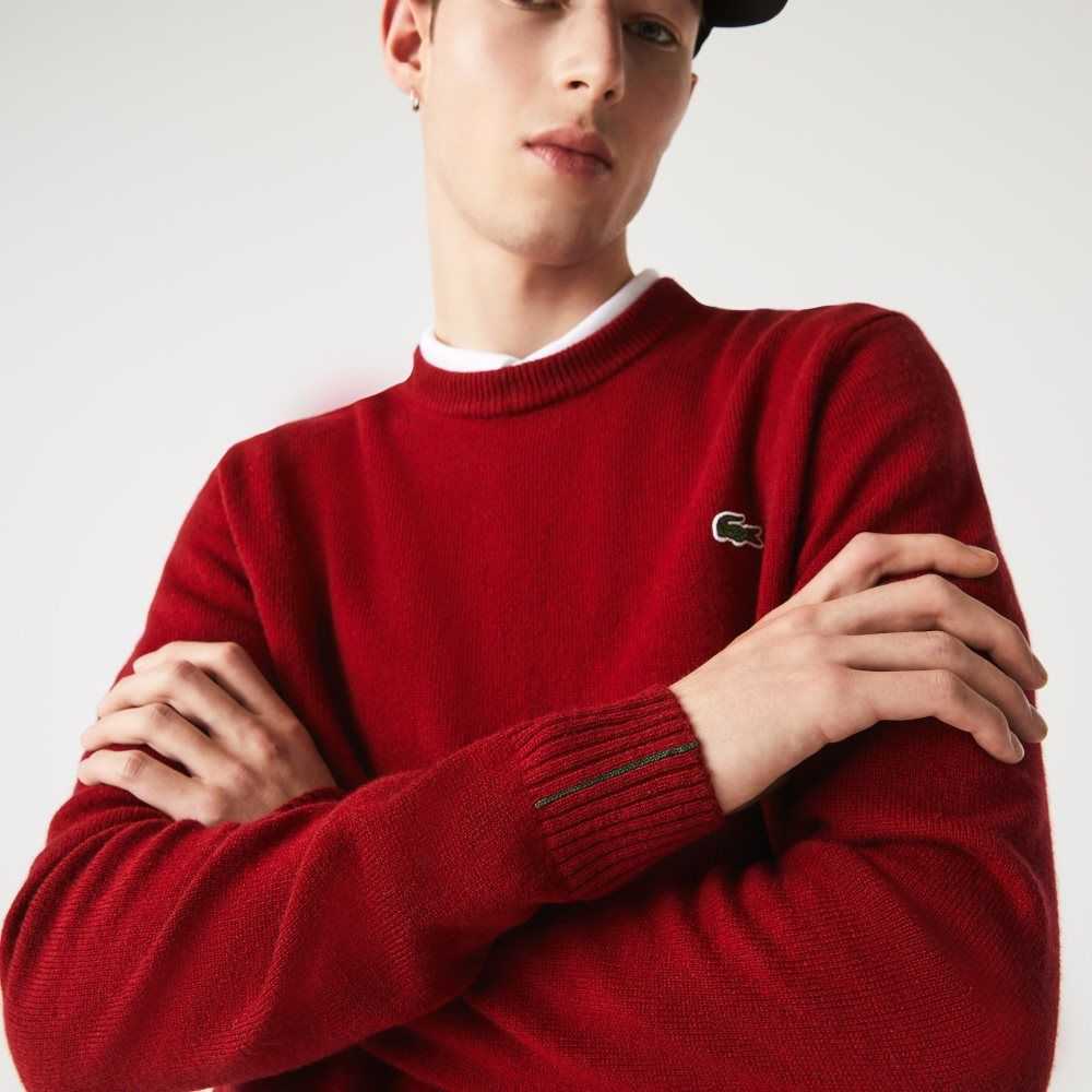 Lacoste Crew Neck Ull Burgunder | 4263-ADHQU