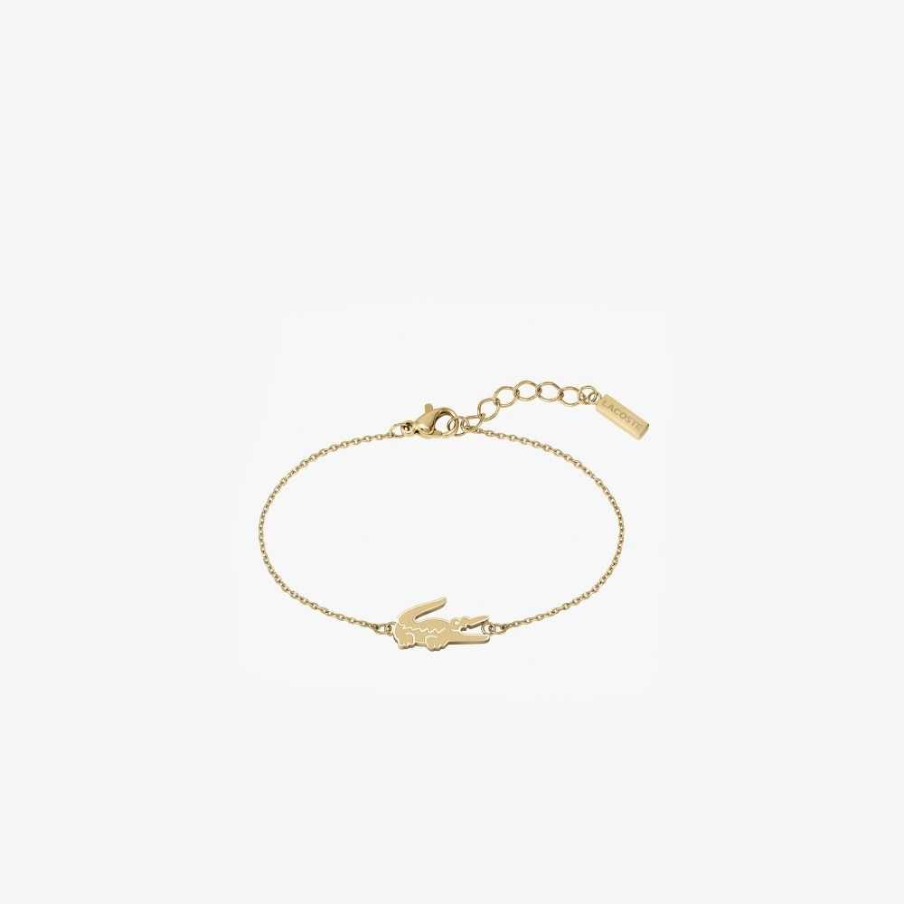 Lacoste Crocodile Bracelet Rosa Gull | 3061-ZCOMJ