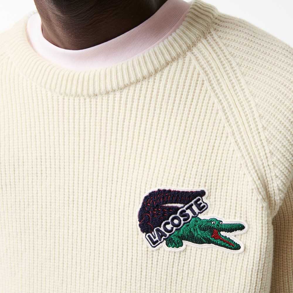 Lacoste Crocodile Hvite | 8495-TQOVL