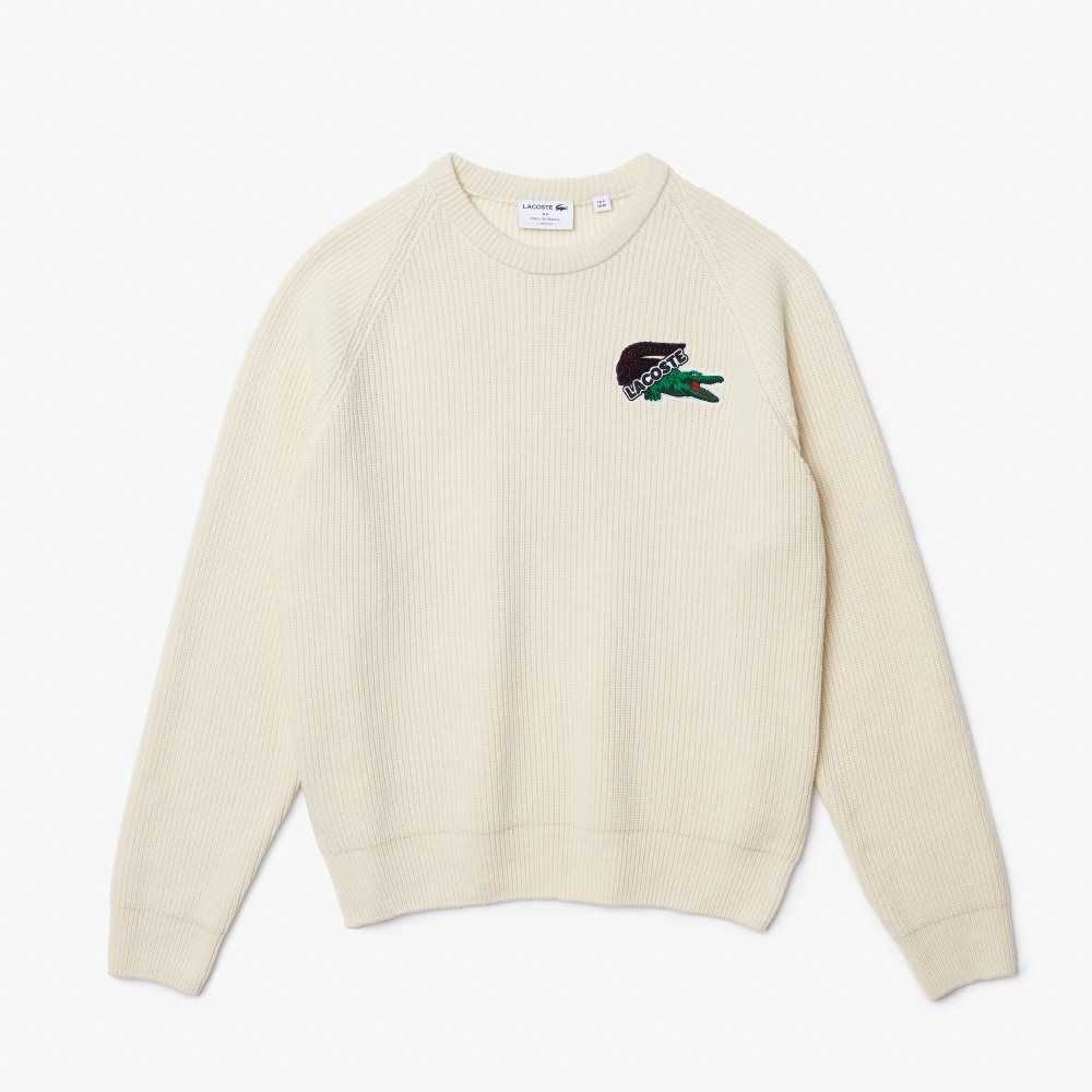 Lacoste Crocodile Hvite | 8495-TQOVL